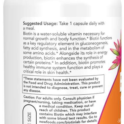 Biotin 10 mg (10,000 mcg), Extra Strength Veg Capsules