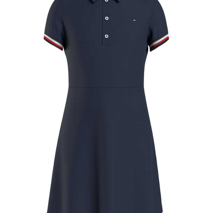 Vestidos Tommy Hilfiger ESSENTIAL POLO DRESS niña azul