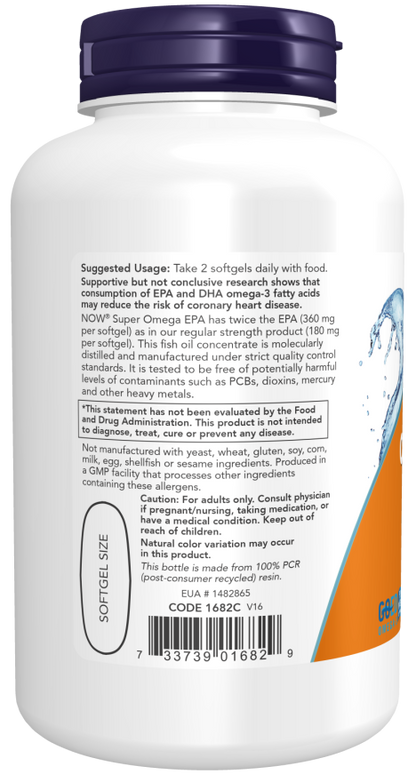 Super Omega EPA Fish Oil, Double Strength Softgels