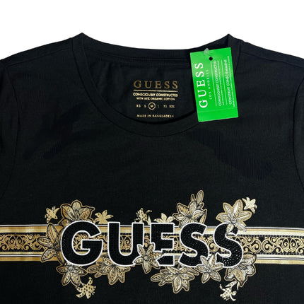 Camiseta guess dama logo brillante