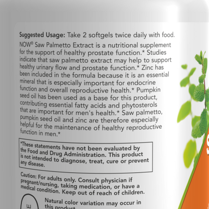 Saw Palmetto Extract Softgels