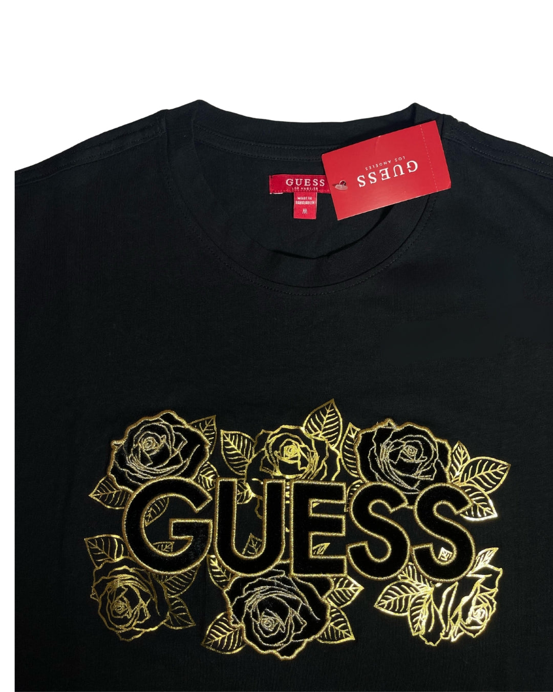 Camiseta Guess dama logo dorado