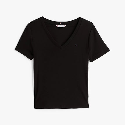 Camiseta slim de cuello de pico dama