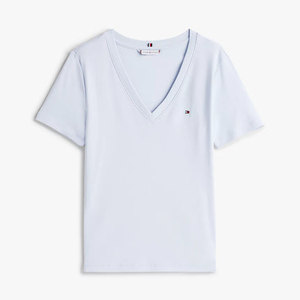 Camiseta slim de cuello de pico dama