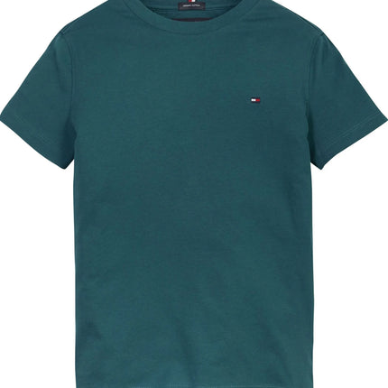 Camiseta Essential De Algodón Orgánico Niño Verde Tommy Hilfiger