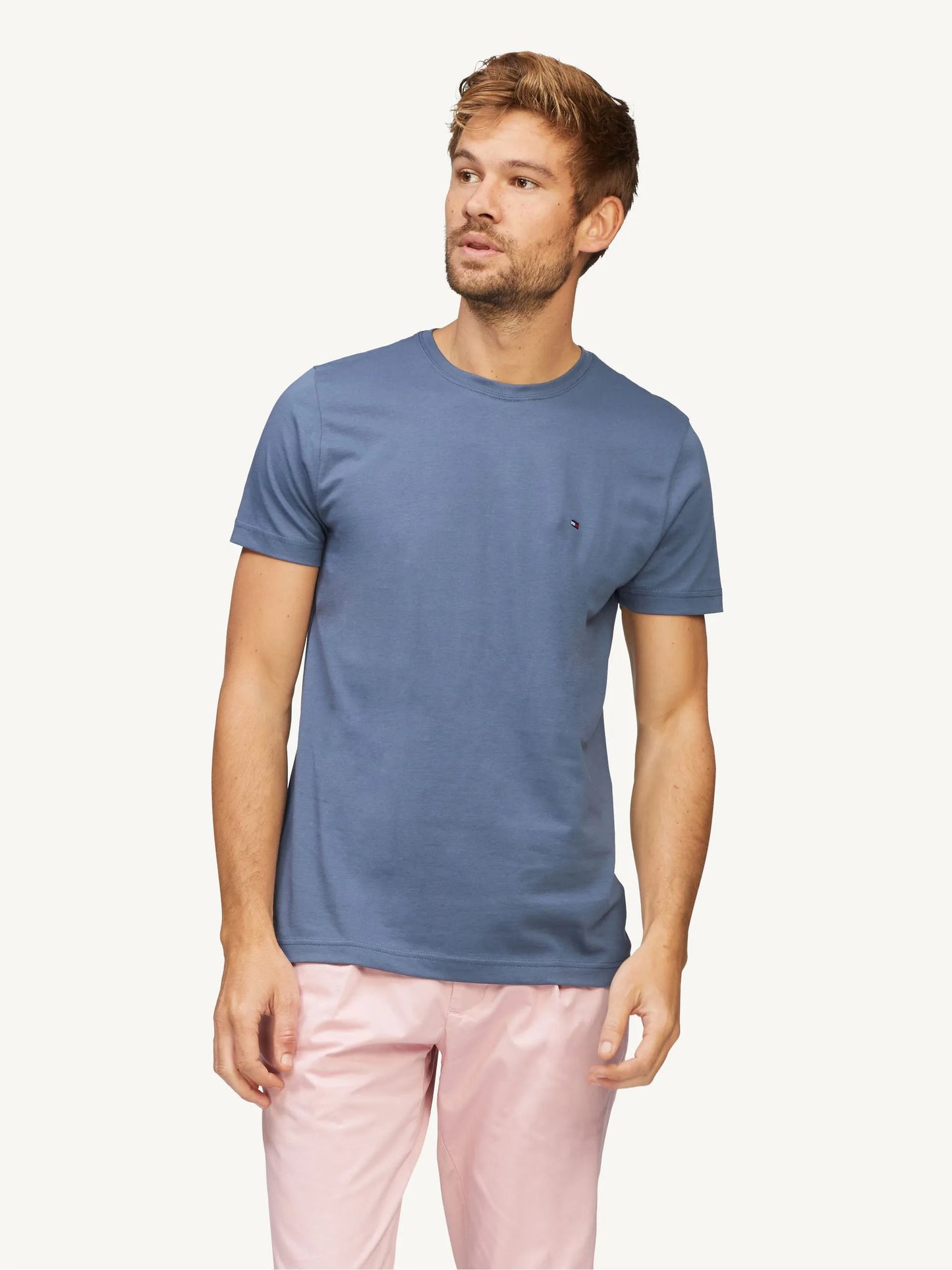 Camiseta Azul Slim Fit Esencial Para Hombre