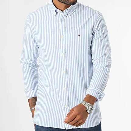 Camisa blanca flex poplin de corte slim